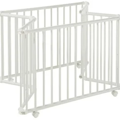 Clearance Parc pliant Lucilee + blanc avec fond vert d'eau (76 x 97 cm) Parc Bébé Et Accessoires