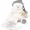 Peluche attache-sucette Ours Pantin Argent (20 cm) Doudou Attache Sucette
