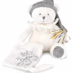 Peluche attache-sucette Ours Pantin Argent (20 cm) Doudou Attache Sucette
