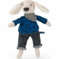 Peluche chien Pilou bleu Puce et Pilou (30 cm) Peluche Moyenne (20-59 Cm)
