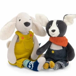 Peluche chien Puce bleu Puce et Pilou (26 cm) Peluche Moyenne (20-59 Cm)