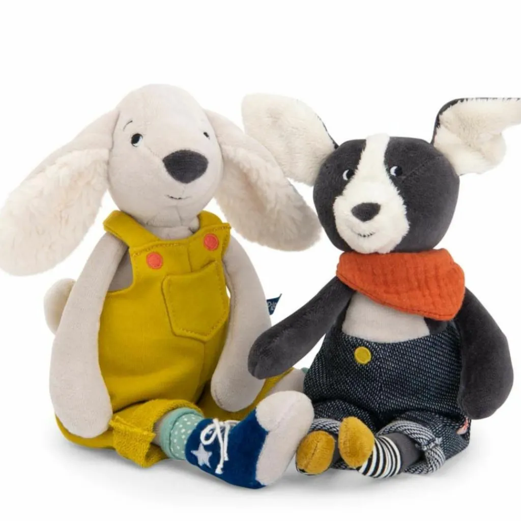 Peluche chien Puce bleu Puce et Pilou (26 cm) Peluche Moyenne (20-59 Cm)