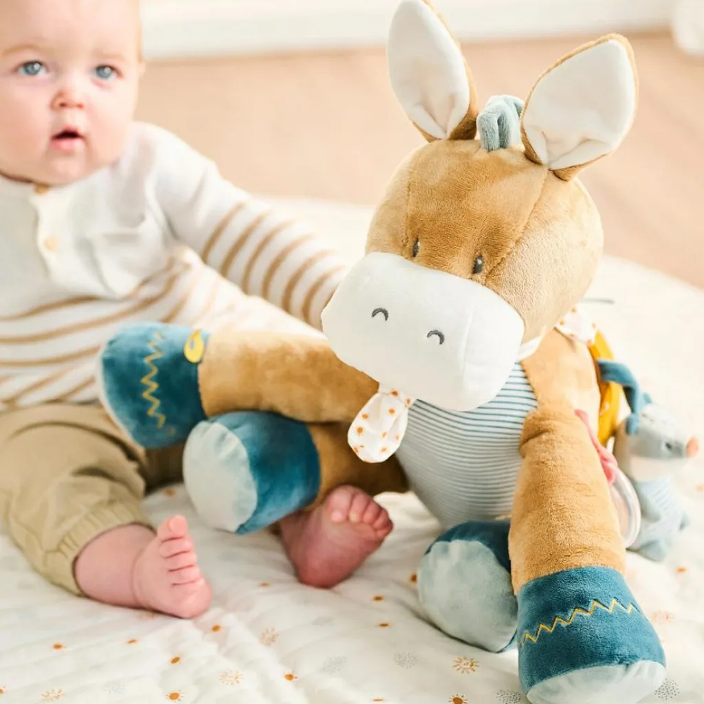 Hot Peluche d'activités Léo l'âne (45 cm) Peluche D'Activités