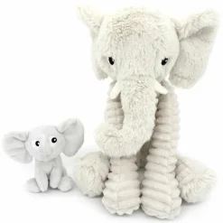 Online Peluche Dimoitou maman et bébé Les Ptipotos Gris clair (35 cm) Peluche Moyenne (20-59 Cm)