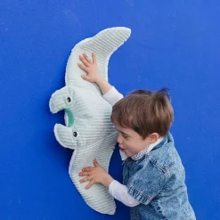 Clearance Peluche géante Mantalou la raie manta et son bébé menthe (67 cm) Grande Peluche (60 Cm Et +)