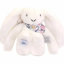 Peluche Lapin Fleurette Blanc (25 cm) Peluche Moyenne (20-59 Cm)