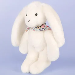 Peluche Lapin Fleurette Blanc (25 cm) Peluche Moyenne (20-59 Cm)