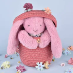 Hot Peluche Lapin Fleurette Grenadine (25 cm) Peluche Moyenne (20-59 Cm)