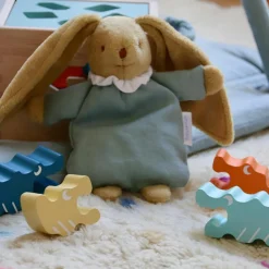 Discount Peluche lapin nid d'ange vert céladon (20 cm) Hochet