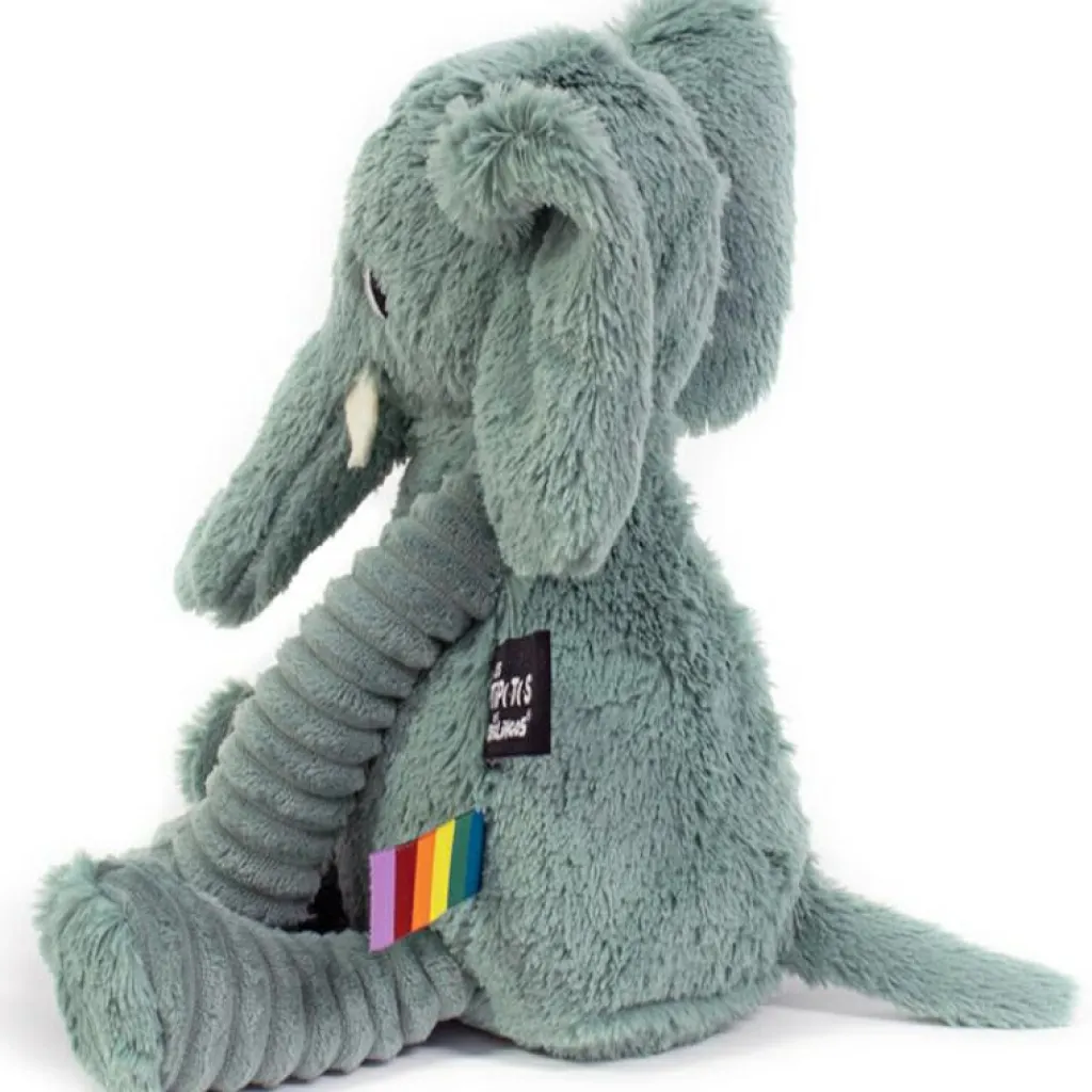 Peluche Les Ptipotos Dimoitou l'éléphant vert (26 cm) Peluche Moyenne (20-59 Cm)