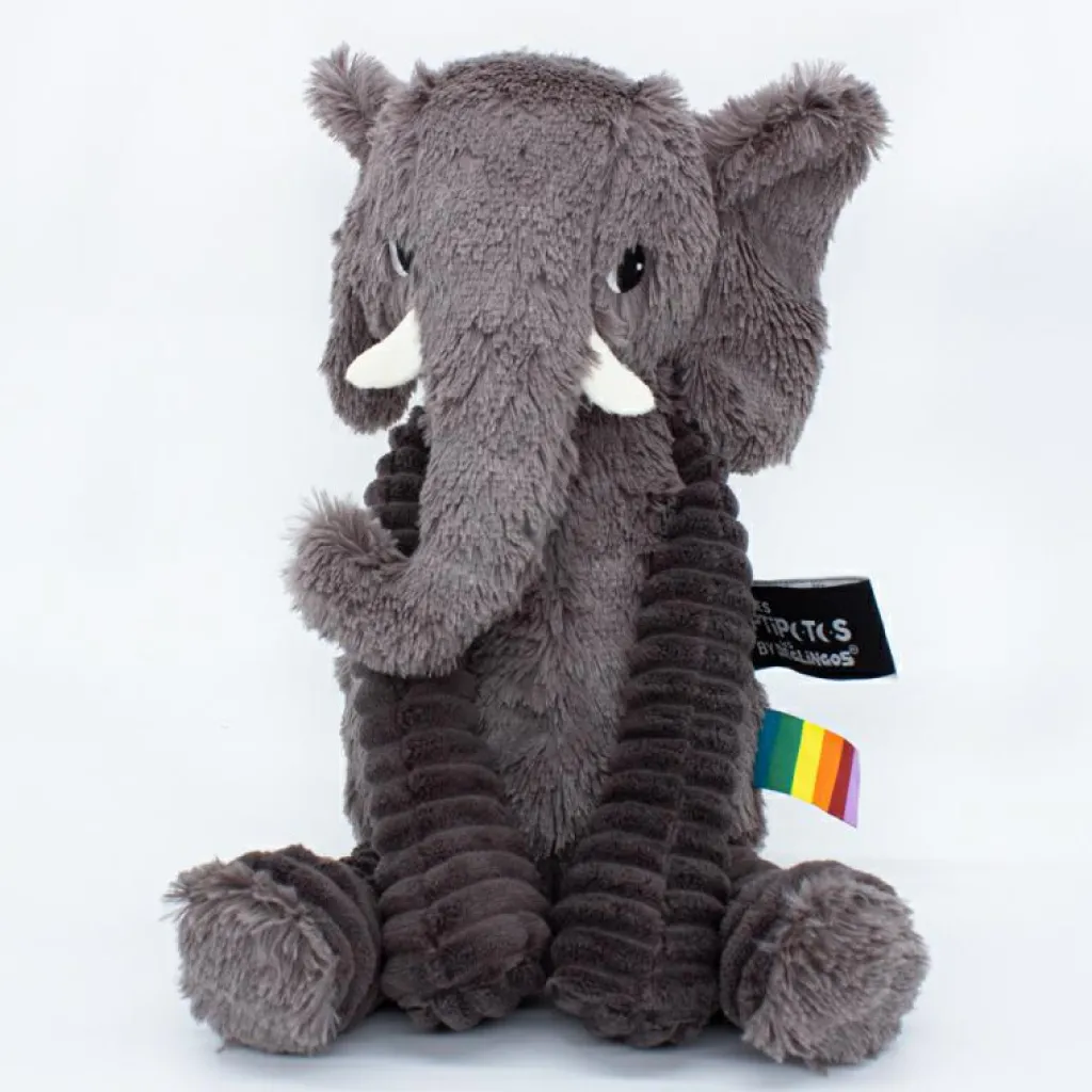 Outlet Peluche Les Ptipotos Dimoitou l'éléphant gris (35 cm) Peluche Moyenne (20-59 Cm)