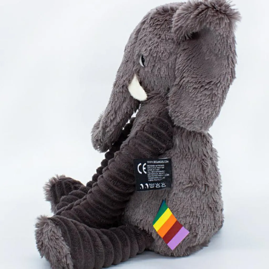 Outlet Peluche Les Ptipotos Dimoitou l'éléphant gris (35 cm) Peluche Moyenne (20-59 Cm)