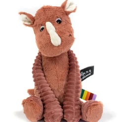 Clearance Peluche Les Ptipotos Grobisou le rhinocéros terracotta (26 cm) Peluche Moyenne (20-59 Cm)