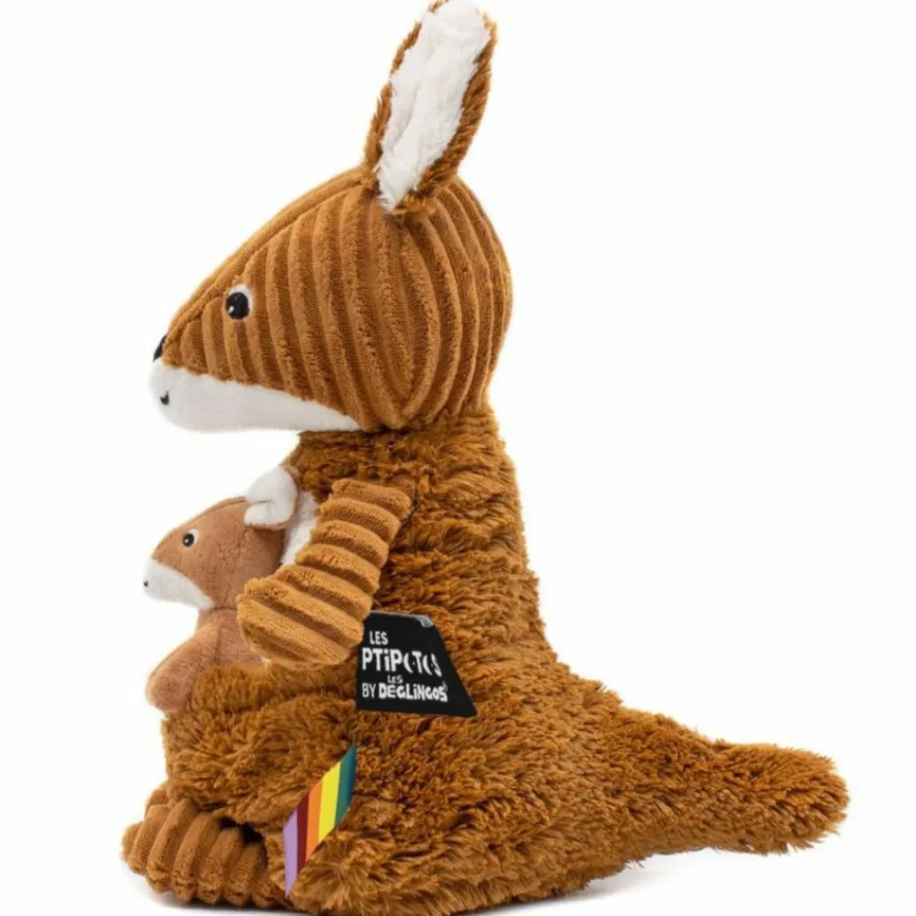 Sale Peluche Les Ptipotos Kangourou cassonade (33 cm) Peluche Moyenne (20-59 Cm)