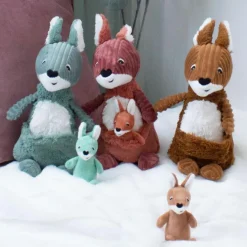 Sale Peluche Les Ptipotos Kangourou cassonade (33 cm) Peluche Moyenne (20-59 Cm)