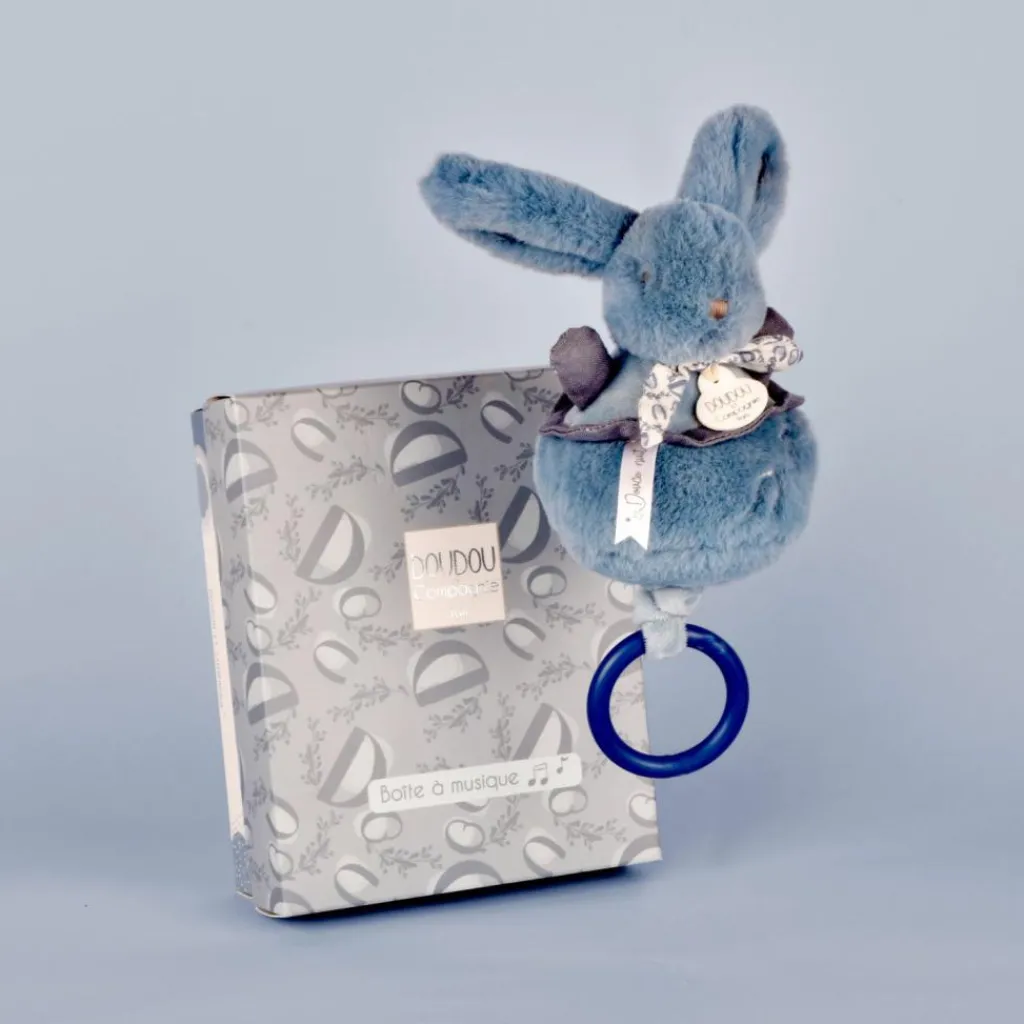 Best Peluche musicale Lapin Doudou bleu (20 cm) Peluche Musicale