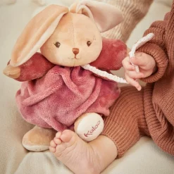 Peluche musicale Patapouf Lapin bordeaux (17 cm) Peluche Musicale