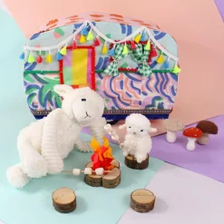 Online Peluche Olou maman et bébé Les Ptipotos Blanc (31 cm) Peluche Moyenne (20-59 Cm)