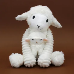 Online Peluche Olou maman et bébé Les Ptipotos Blanc (31 cm) Peluche Moyenne (20-59 Cm)