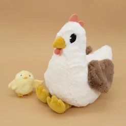 Outlet Peluche Pioupiou maman et bébé Les Ptipotos Blanc (32 cm) Peluche Moyenne (20-59 Cm)