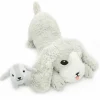 Best Peluche Toutou maman et bébé Les Ptipotos Gris clair (34 cm) Peluche Moyenne (20-59 Cm)