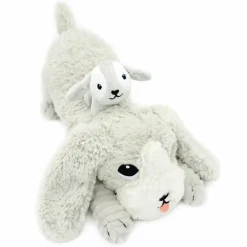 Best Peluche Toutou maman et bébé Les Ptipotos Gris clair (34 cm) Peluche Moyenne (20-59 Cm)