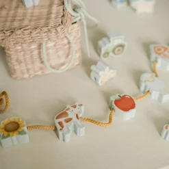 Clearance Perles en bois à lacer Little Farm Jouet À Encastrer