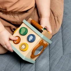 Clearance Petit cube d'activité en bois All animals Balle / Cube D'Activités