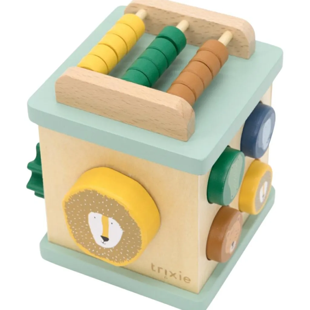 Clearance Petit cube d'activité en bois All animals Balle / Cube D'Activités