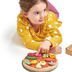 Pizza en bois Dînette Et Aliments Factices