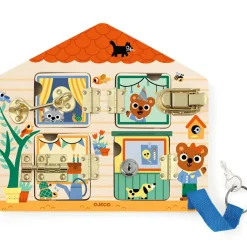 Sale Planche à cadenas en bois Cabanalock Jeu De Motricité Fine