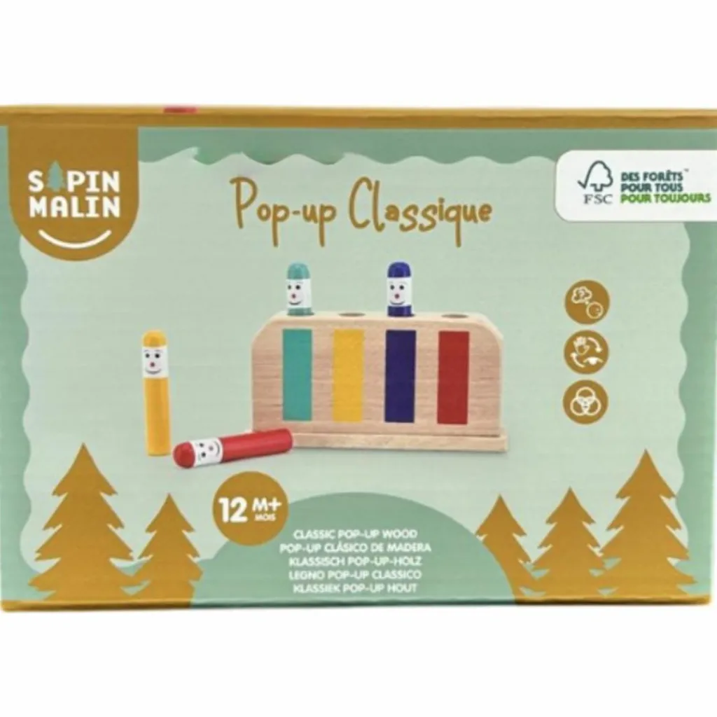 Hot Pop up en bois Classique Jouet À Encastrer