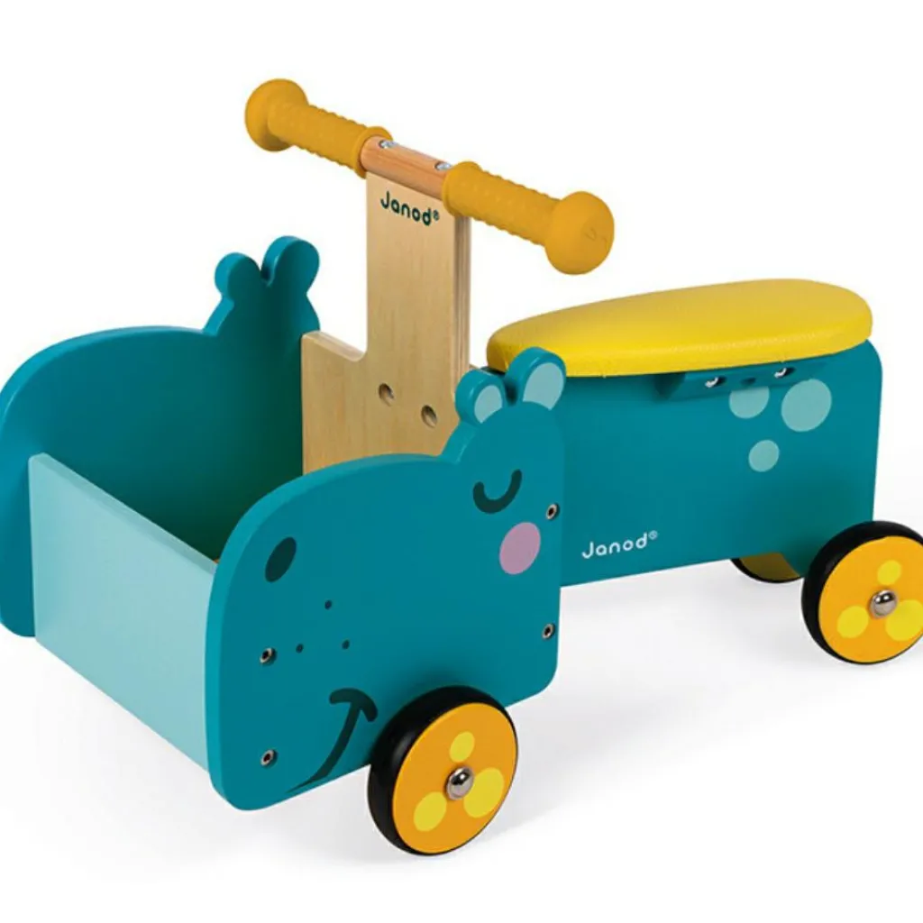 Porteur en bois Hippopotame Porteur