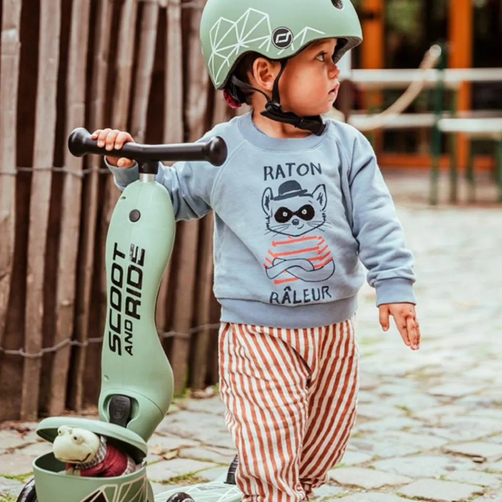 Sale Porteur évolutif en Highwaykick 1 Lifestyle Green Lines Porteur Évolutif En Trottinette