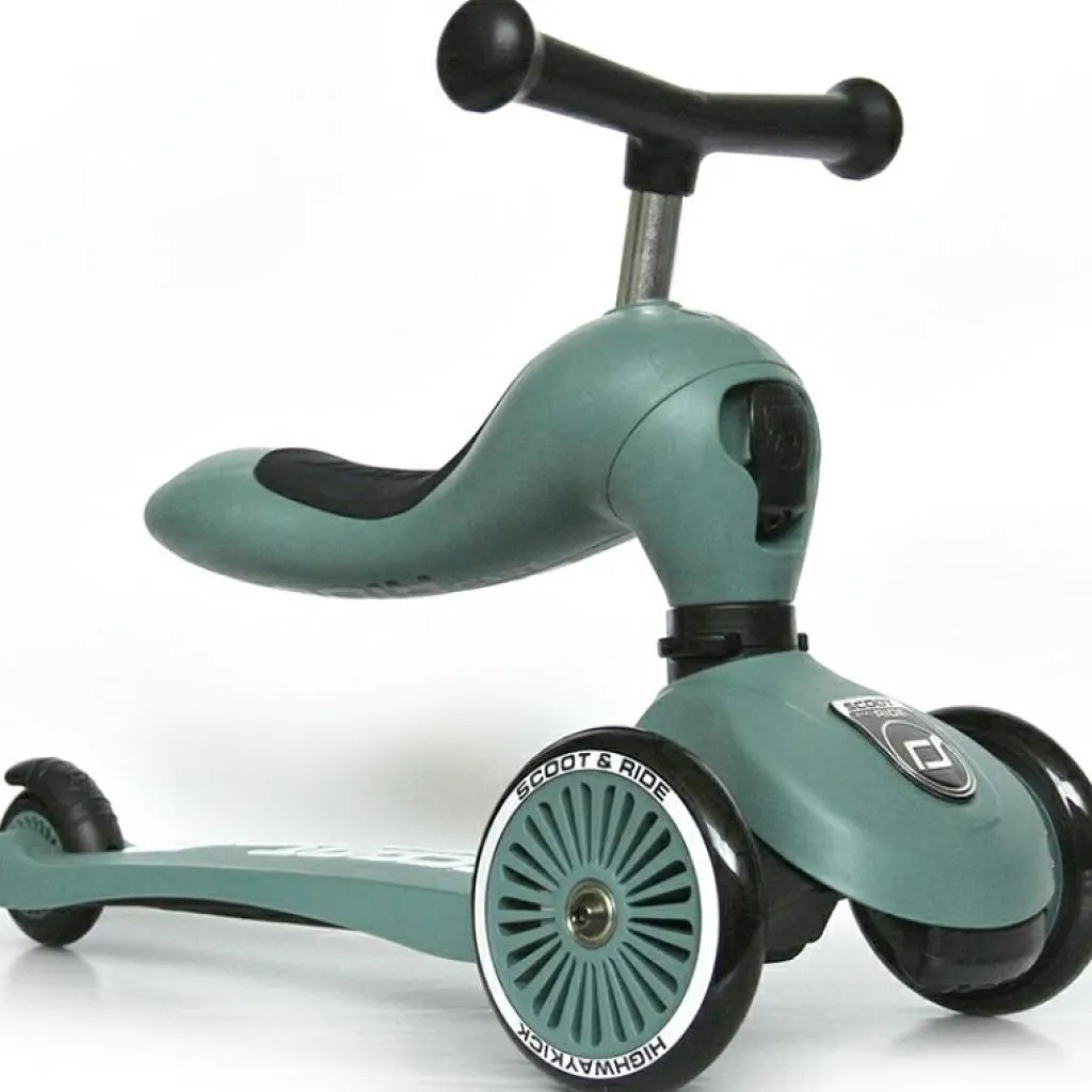 Outlet Porteur évolutif en trottinette Highwaykick 1 vert forêt - Reconditionné Porteur Évolutif En Trottinette