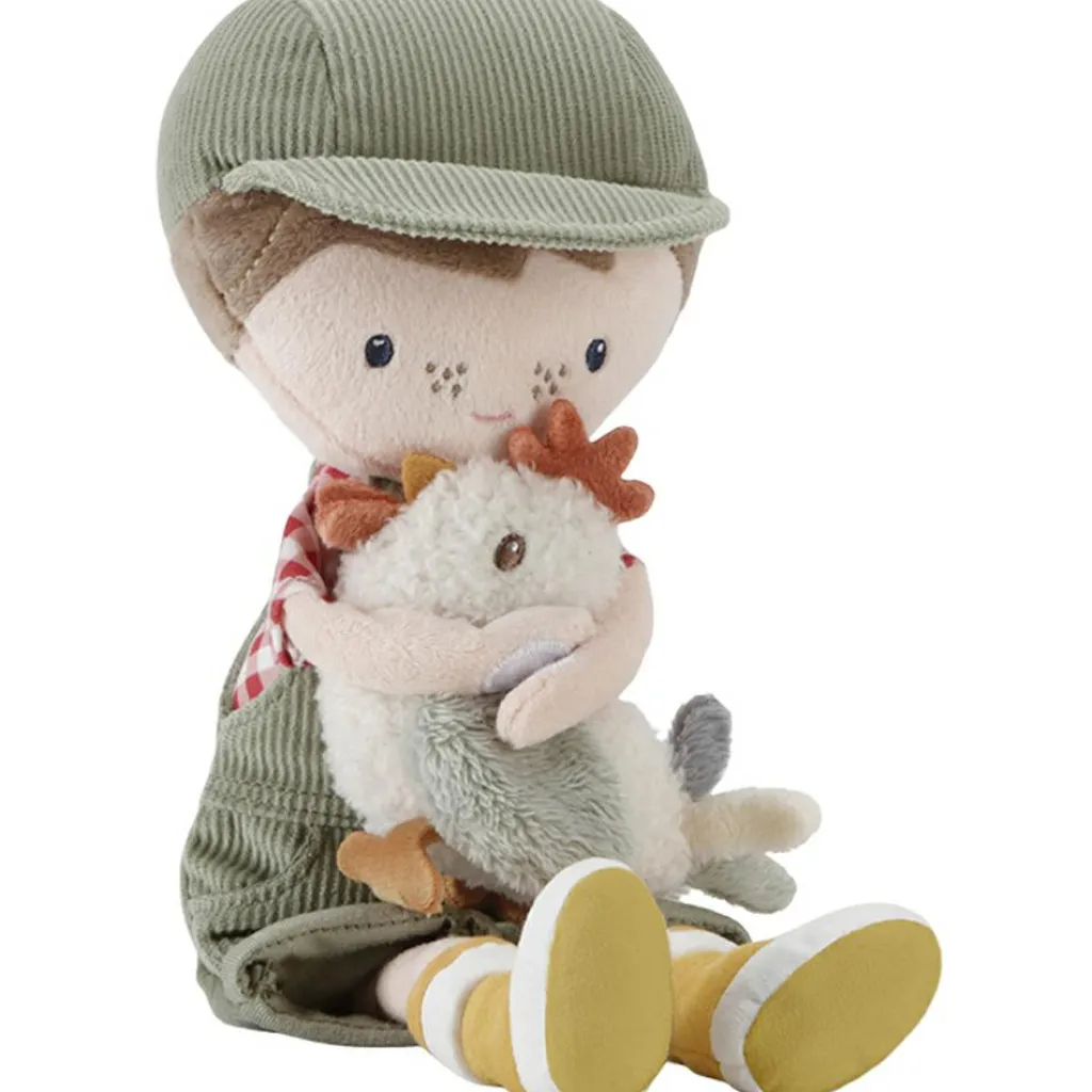 Clearance Poupée Jim ferme avec poule (35 cm) Poupée / Poupon