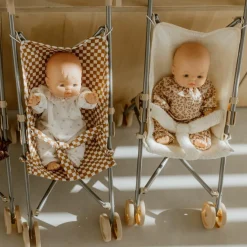 New Poussette pour poupée Gaze Damier (personnalisable) Poussette Pour Poupée
