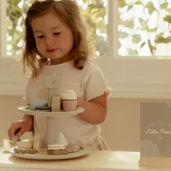 Outlet Présentoir à pâtisseries en bois Dînette Et Aliments Factices