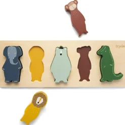 New Puzzle à encastrement en bois Animaux Puzzle