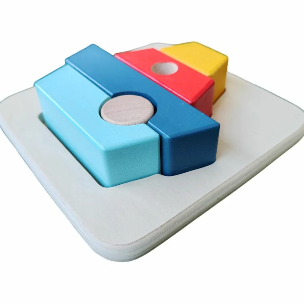 New Puzzle à encastrer Bateau (5 pièces) Puzzle