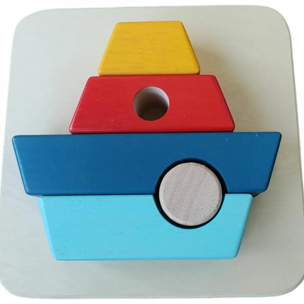 New Puzzle à encastrer Bateau (5 pièces) Puzzle