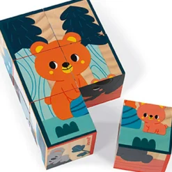 Best Puzzle cubes en bois Animaux WWF (6 cubes) Puzzle