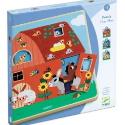 Outlet Puzzle en bois 3 niveaux Chez Moo Puzzle
