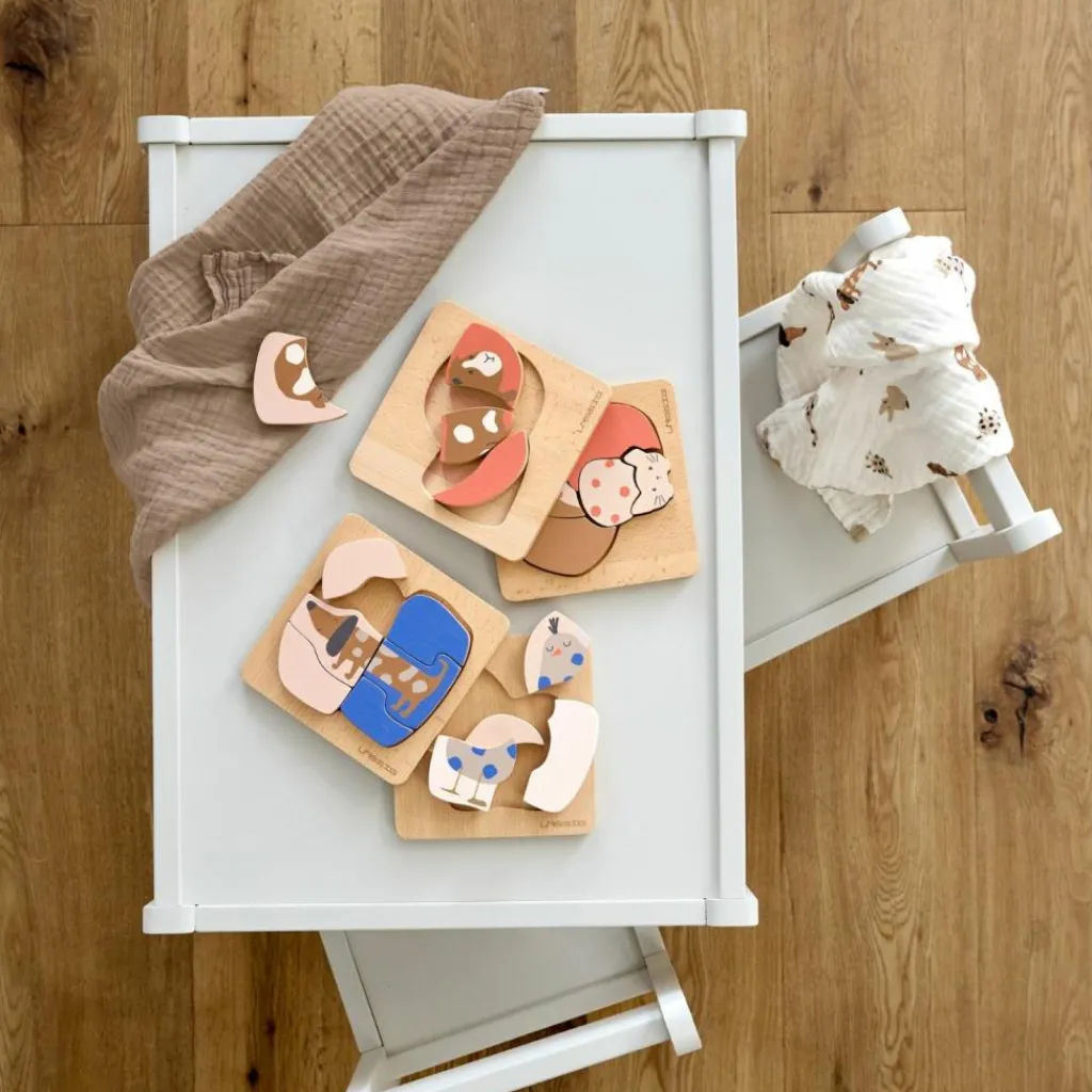 Outlet Puzzle en bois 2 pièces Little Mateys Chat-Cochon d'Inde Puzzle