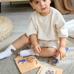 Hot Puzzle en bois 2 pièces Little Mateys Chien-Oiseau Puzzle