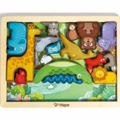 Best Puzzle en bois animaux du monde en 3D (16 pièces) Puzzle