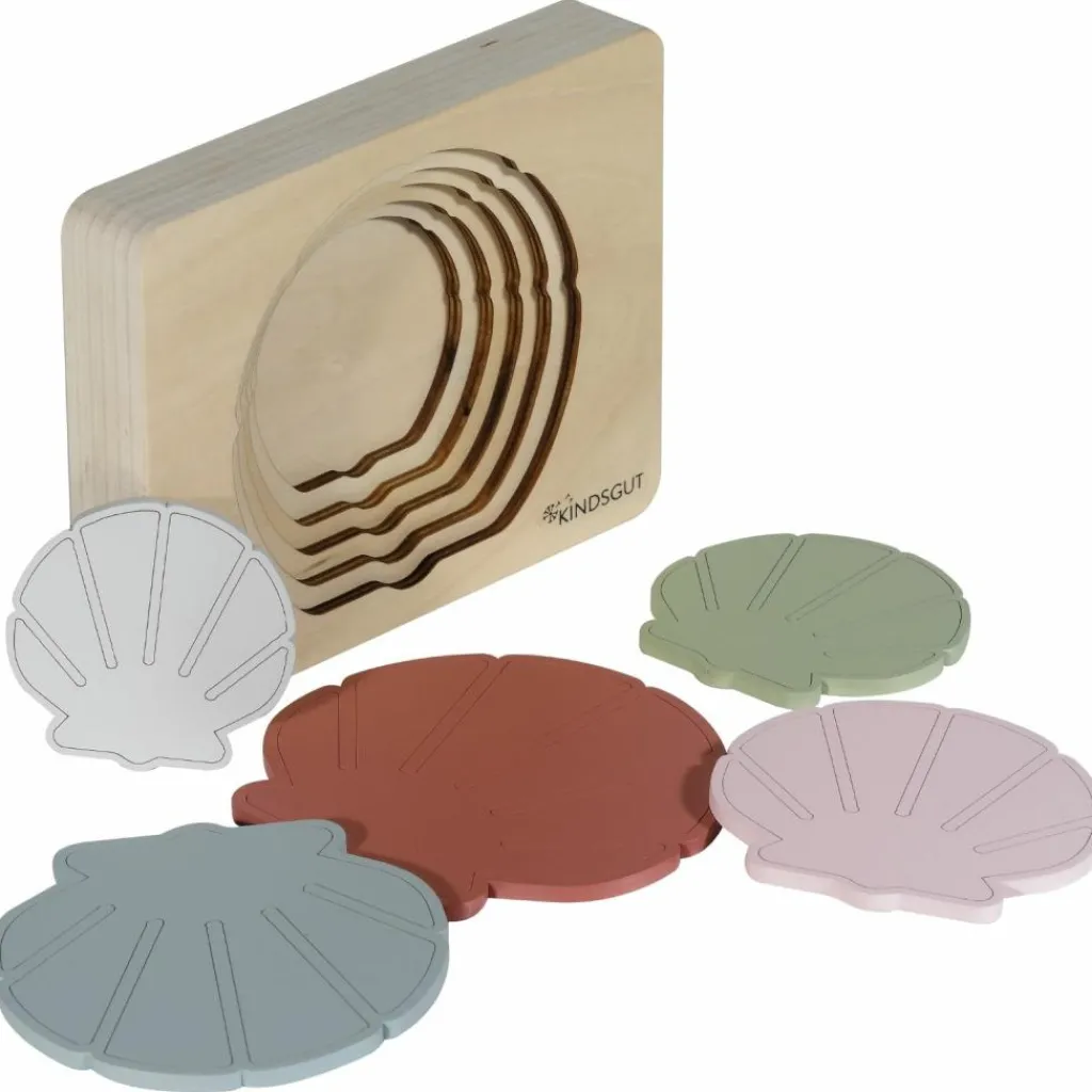 Puzzle en bois Coquillages (6 pièces) Puzzle