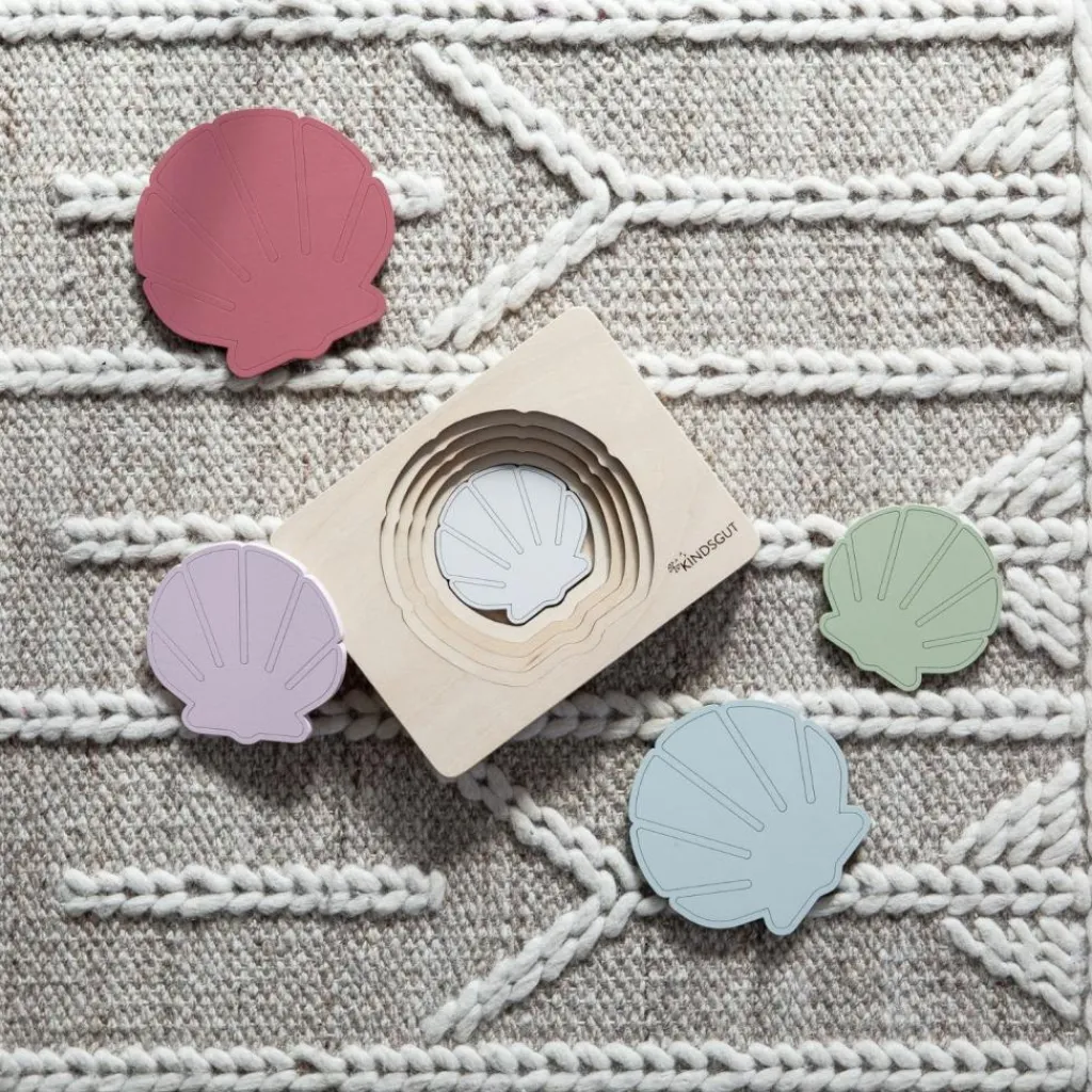 Puzzle en bois Coquillages (6 pièces) Puzzle