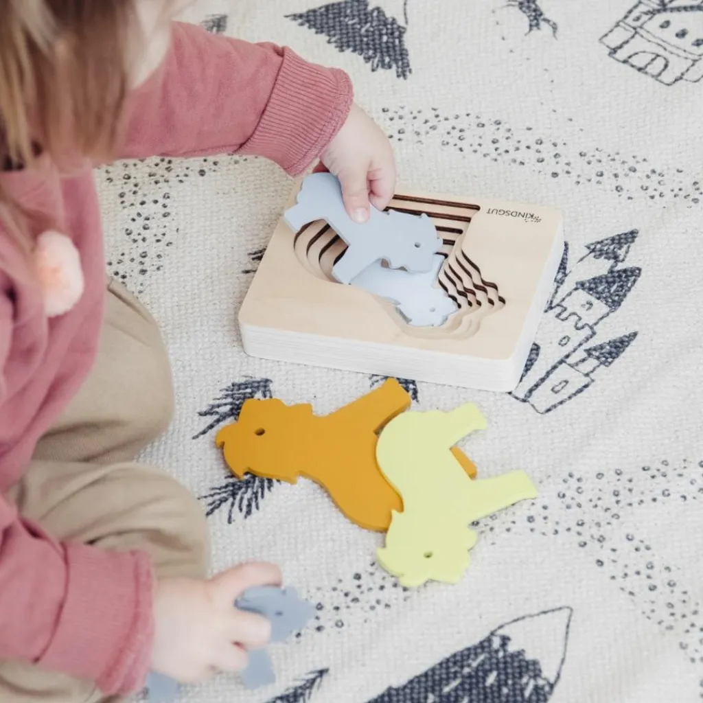 Puzzle en bois Lion (6 pièces) Puzzle