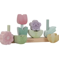 New Puzzle fleurs à empiler en bois FSC Fairy Garden Jouet À Empiler